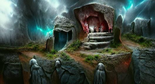 Eerie Tumulus Under Moonlight