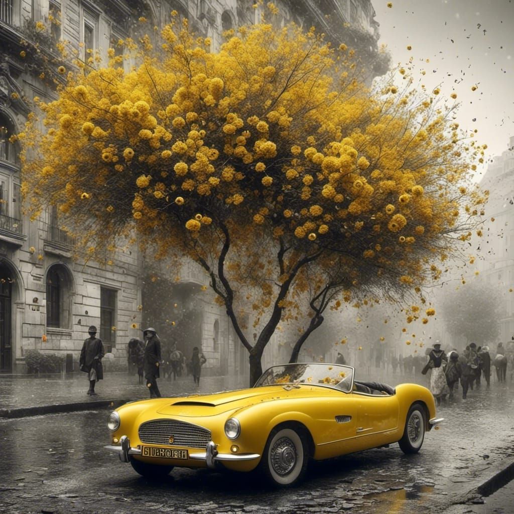 Abstract Yellow Design Generated by AI