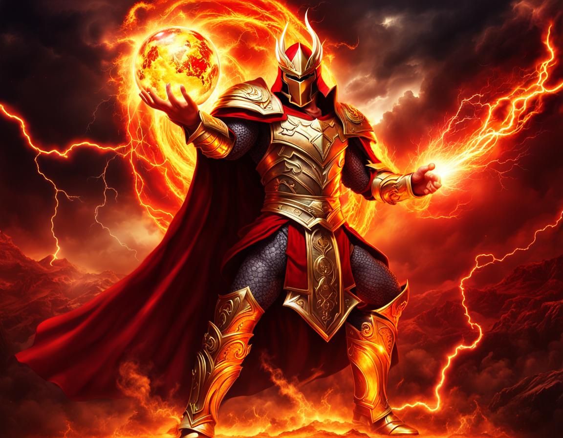 Powerful Sorcerer Wields Fire and Lightning