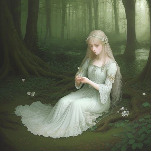 Ethereal Beauty in a Serene Forest Landscape