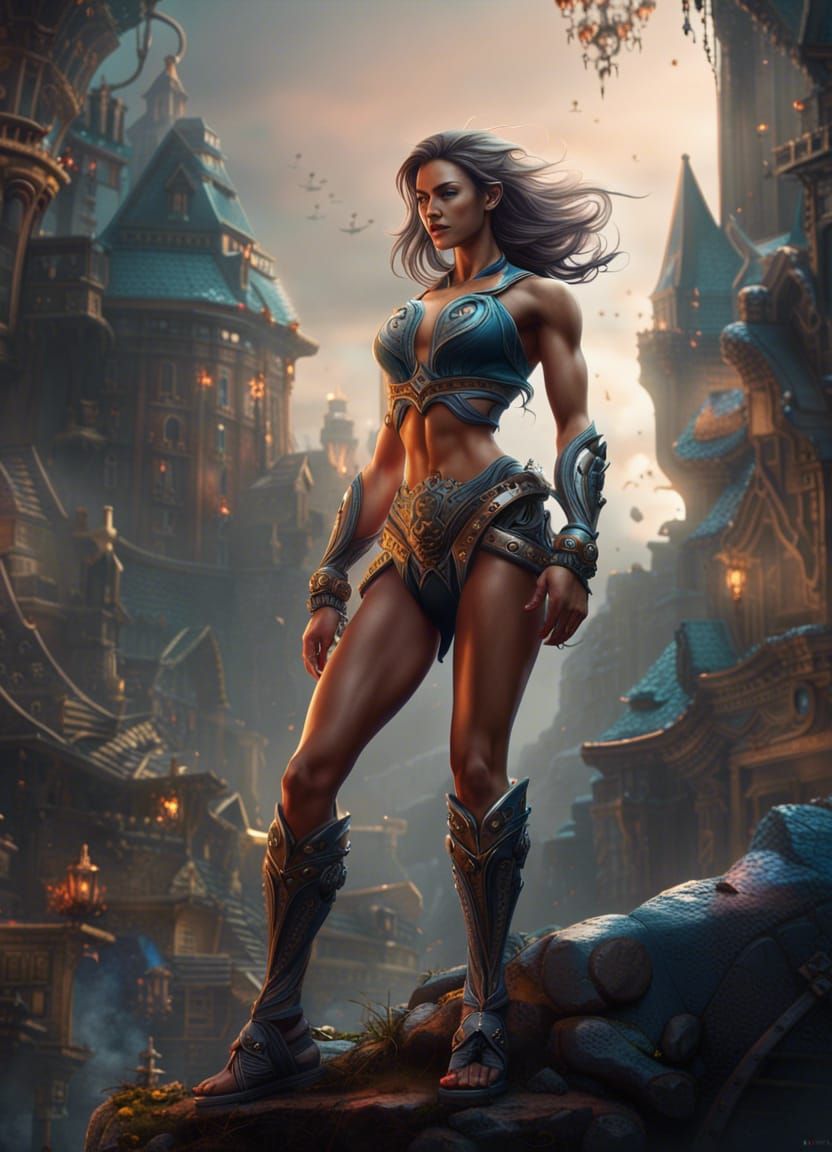Stunning Amazon Warrior Woman: Fantasy Concept Art