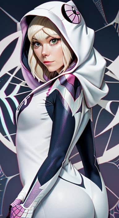 Spider-Gwen Kigurumi Portrait in Sleepover Setting