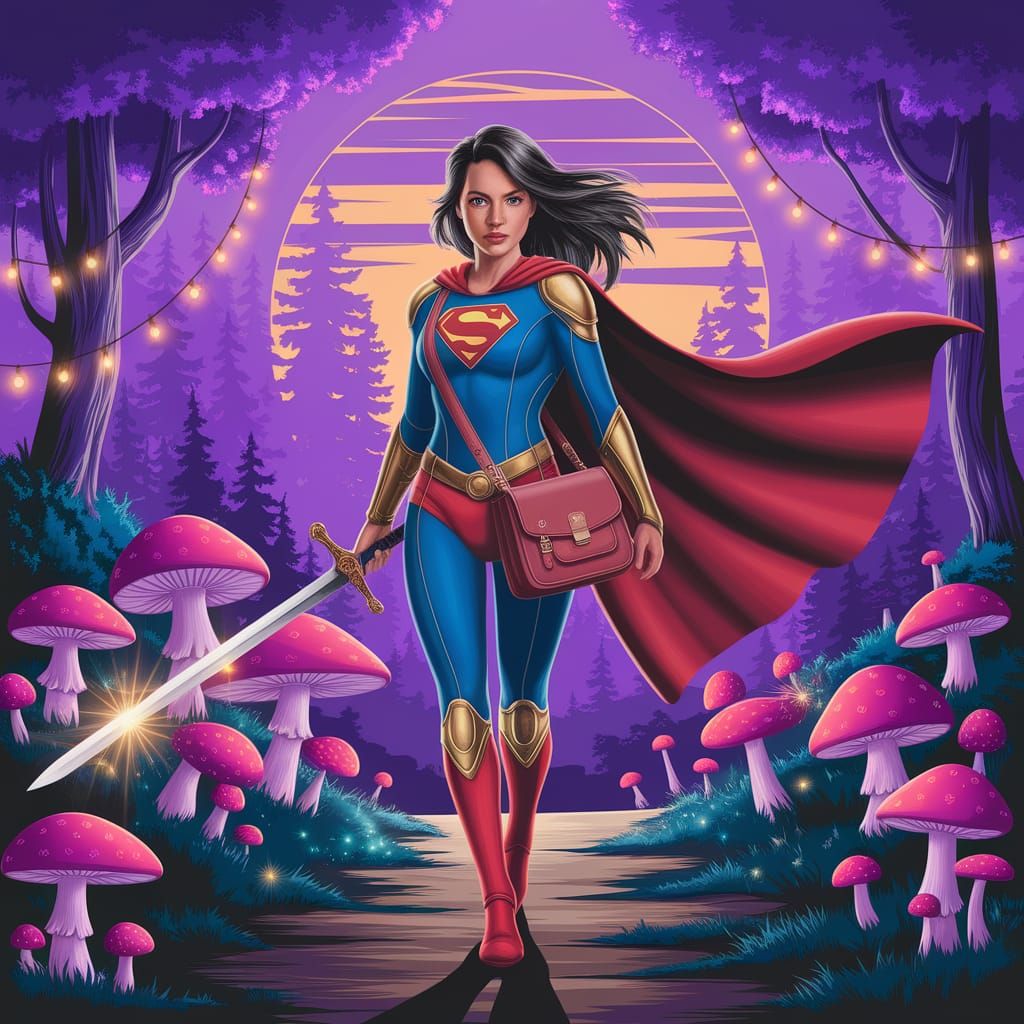 Enchanted Forest Supermom in Hyper Realistic Style