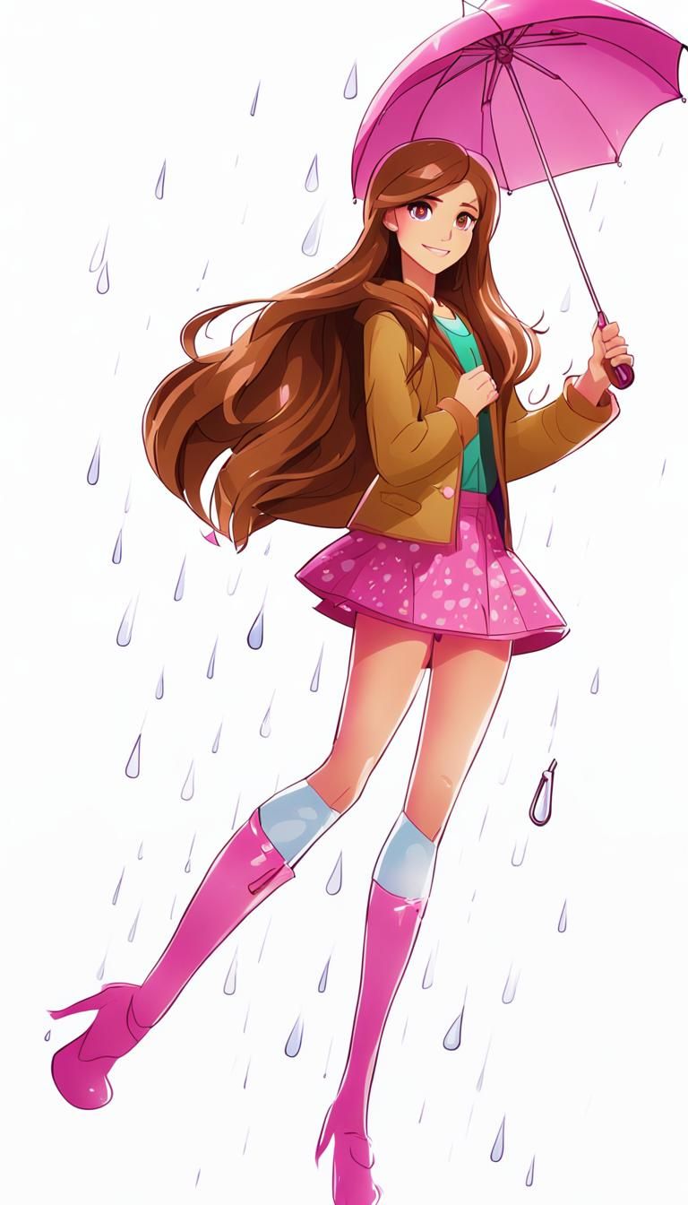 Flora from Winx in the Rain