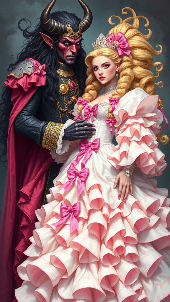 Demon King Buttons Princess Bride's Corset