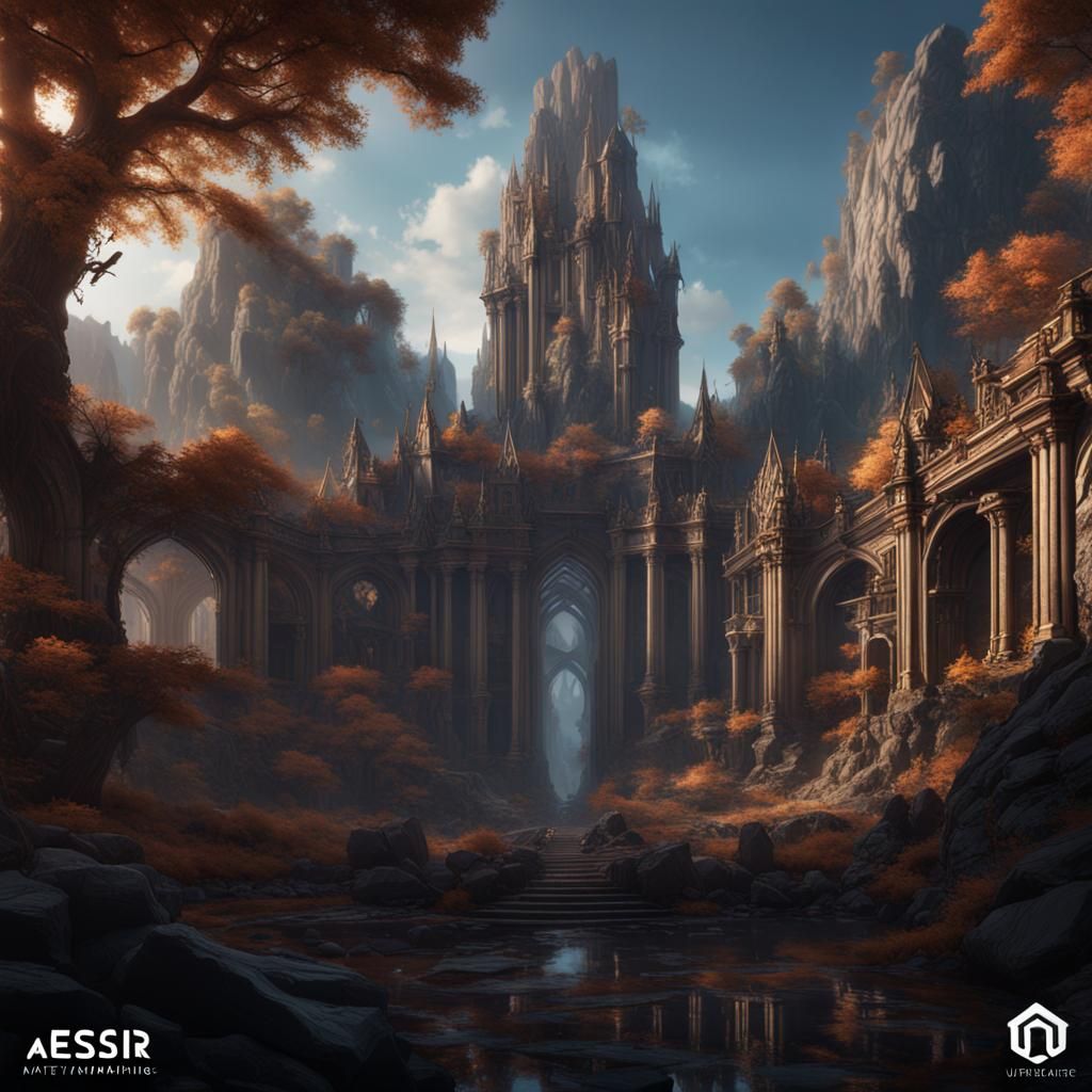 Detailed Matte Painting of the Æsir