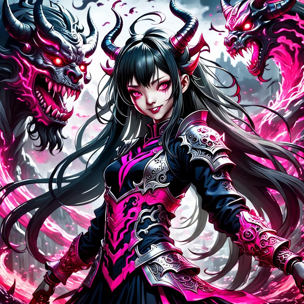 Demon Woman in Ayami Kojima Art Style