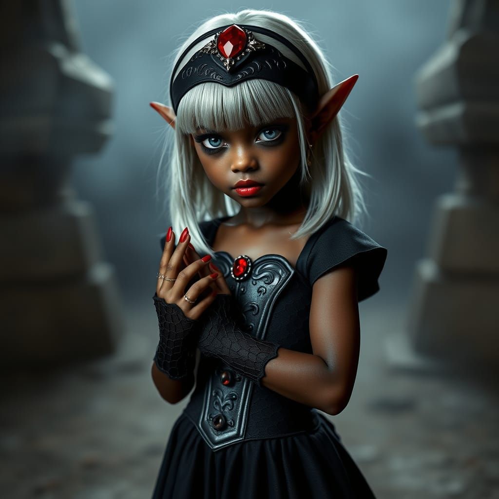 Ethereal Elf Goddess in Moody, Cinematic Portraiture