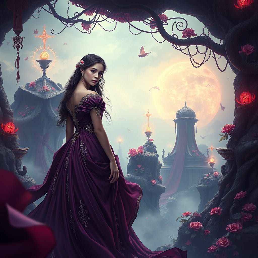 Surreal Goddess in Ethereal Dreamscape