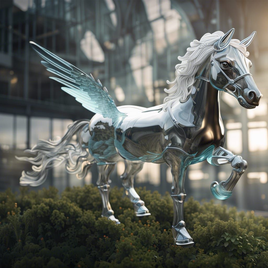 Pegasus made of Glass