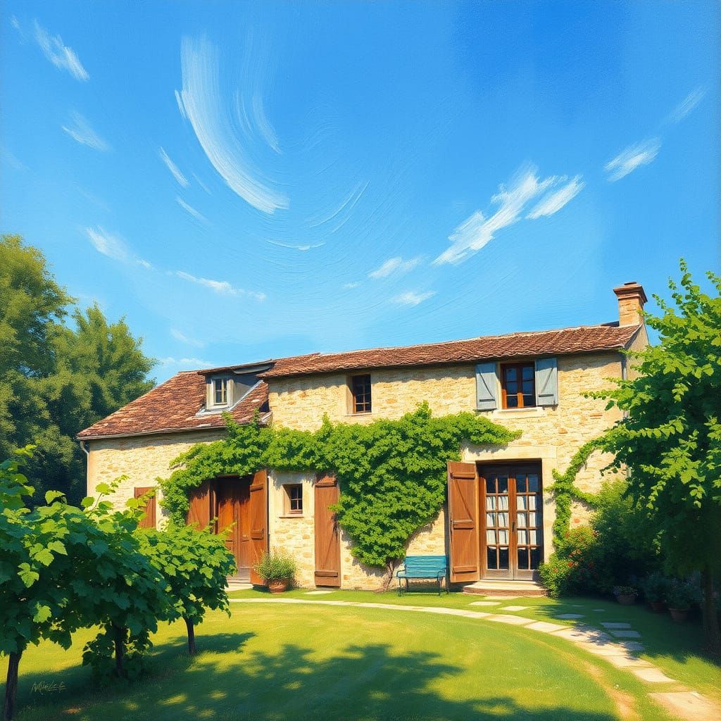 Rustic French Countryside Home in Impressionist Style