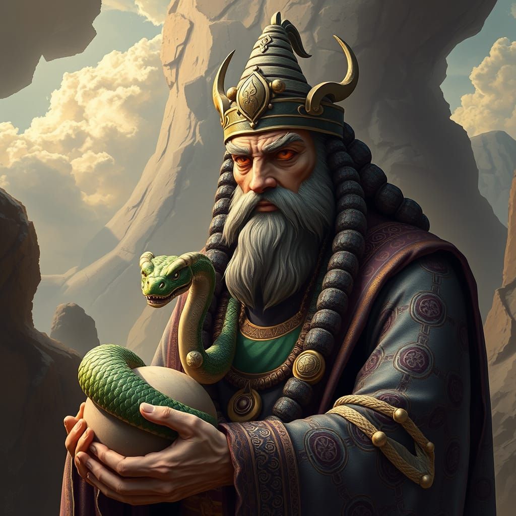 Enki the Creator God: Sumerian Myth in Digital Art