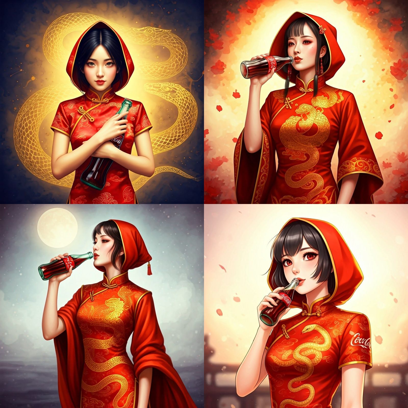 Surreal Fortune Goddess Radiates Prosperity and Luck in Ethe...