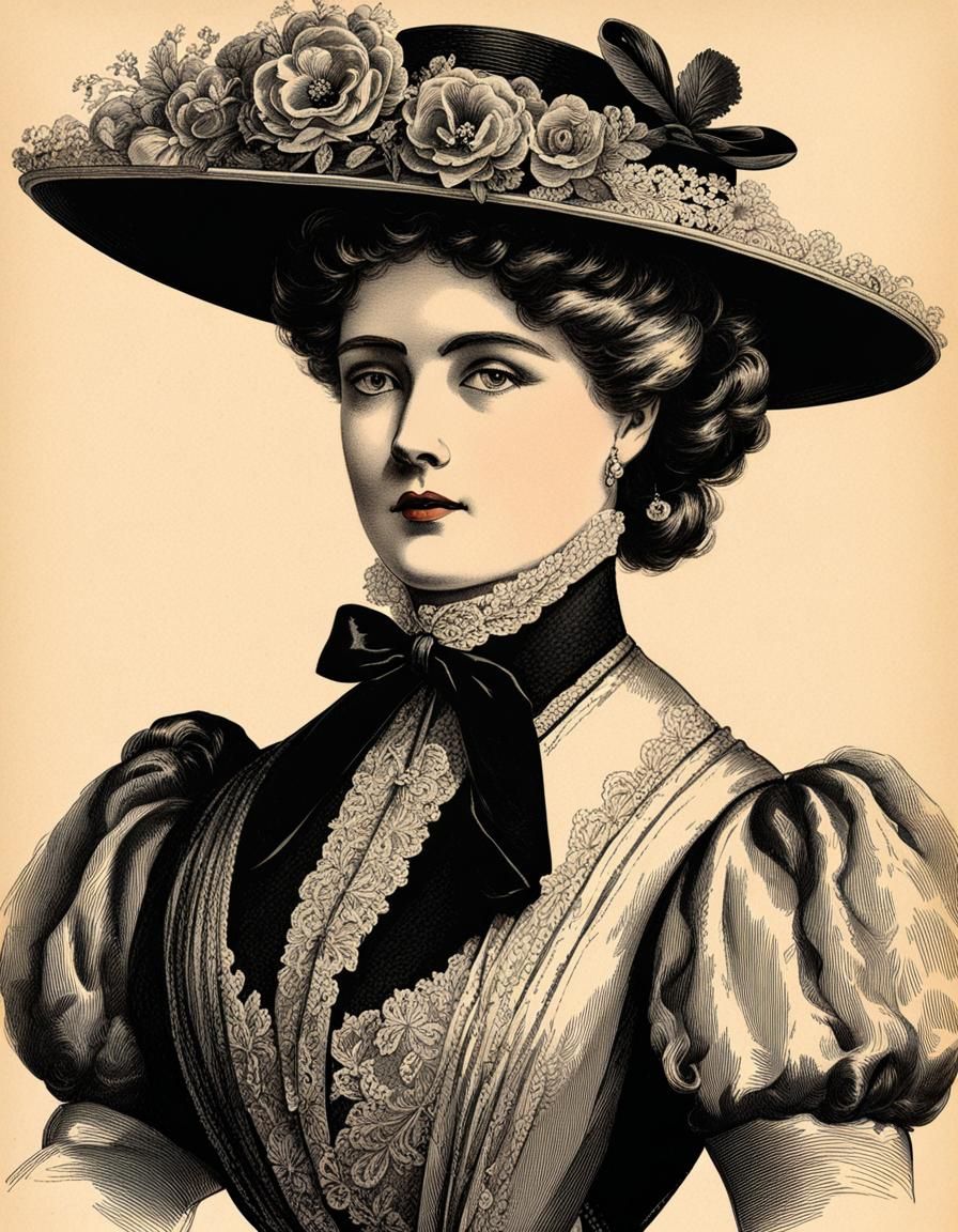 Victorian Era Women Fine Art Illustrations