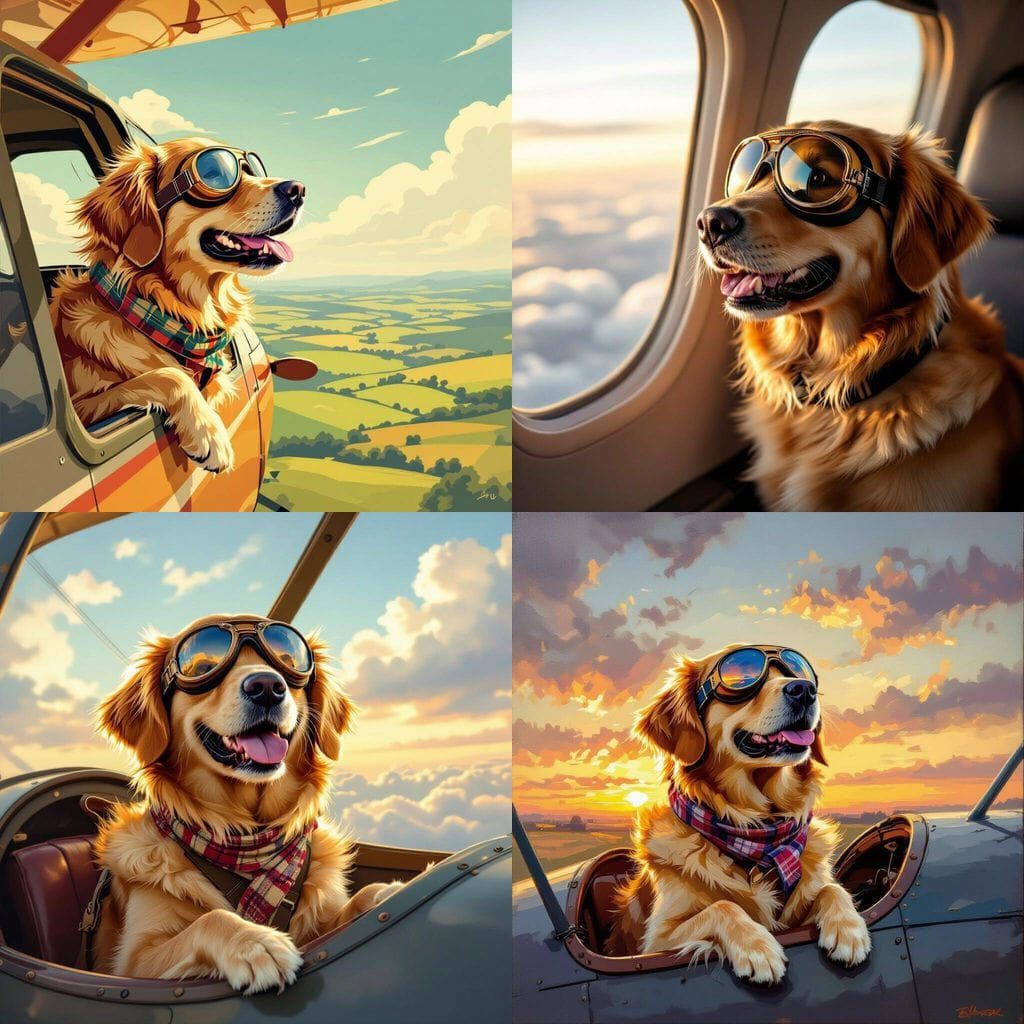 Dog Piloting an Airplane