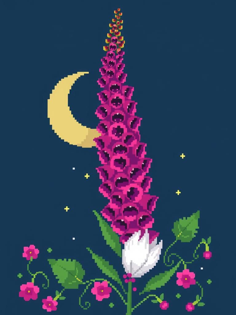 Pixel art foxglove