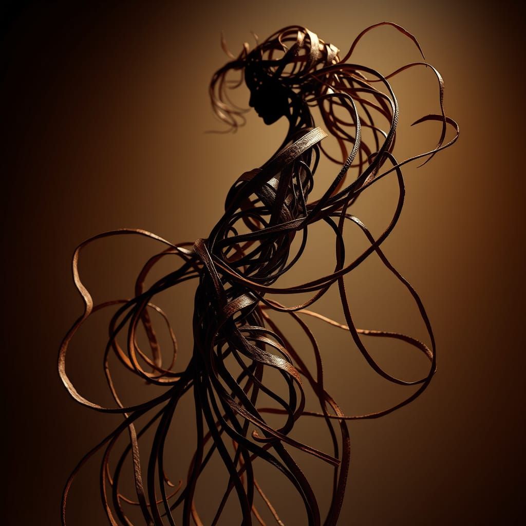 Ethereal Leather Goddess in Hyper-Realistic Detail