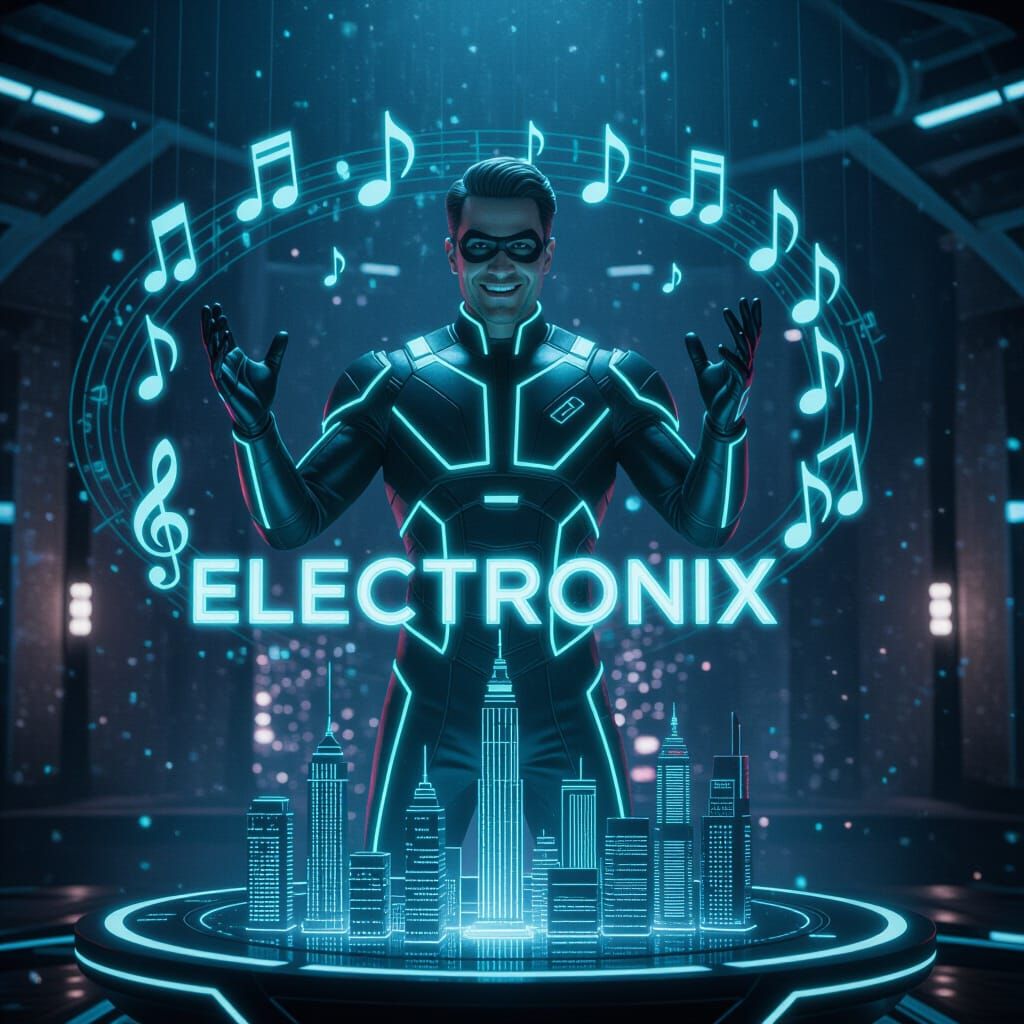 A charismatic male supervillain known as "Electronix"...