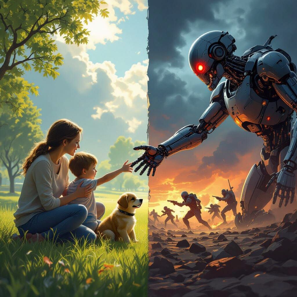 Peace vs. Apocalypse: A Diptych Contrast