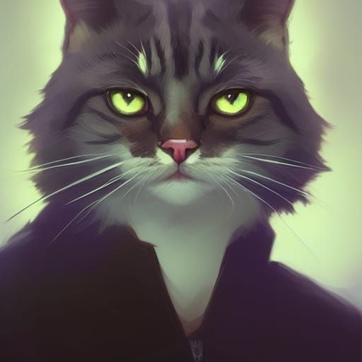 Hyperdetailed Cat Gamer Portrait in Unreal Engine 5