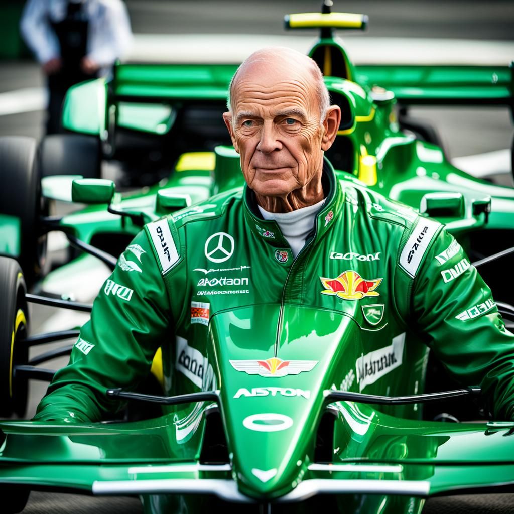 Aston Martin Formula One Car in Racing Atmosphere