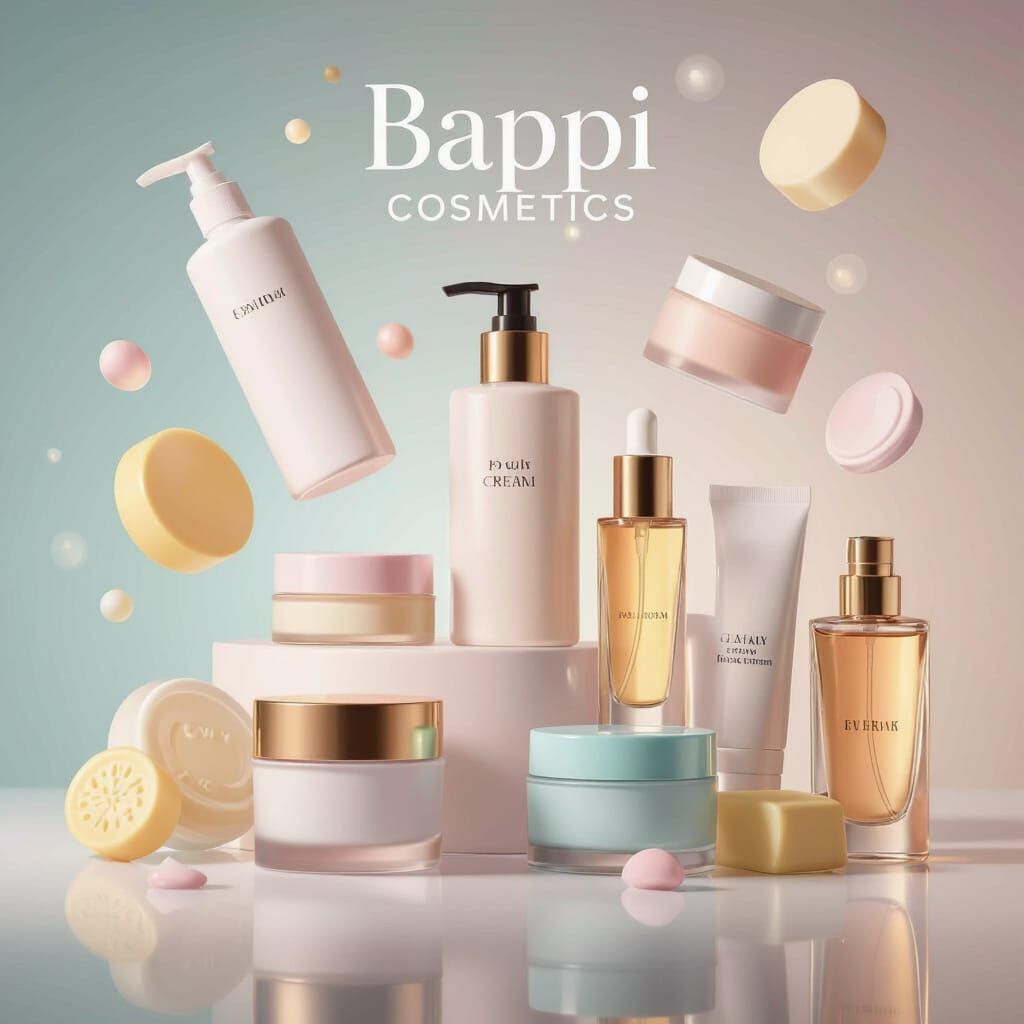 Bappi Cosmetics Store Display: Floating Products
