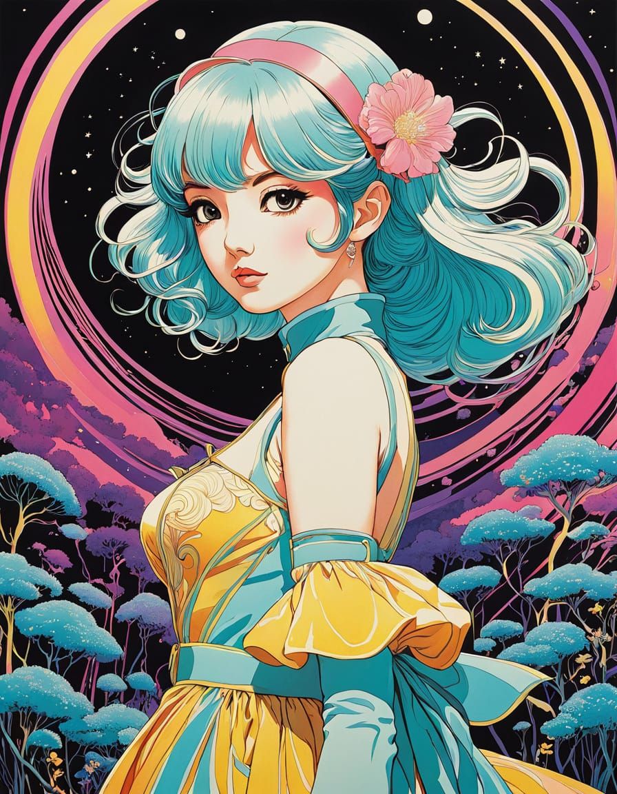 vibrant, dreamlike, impressionist style