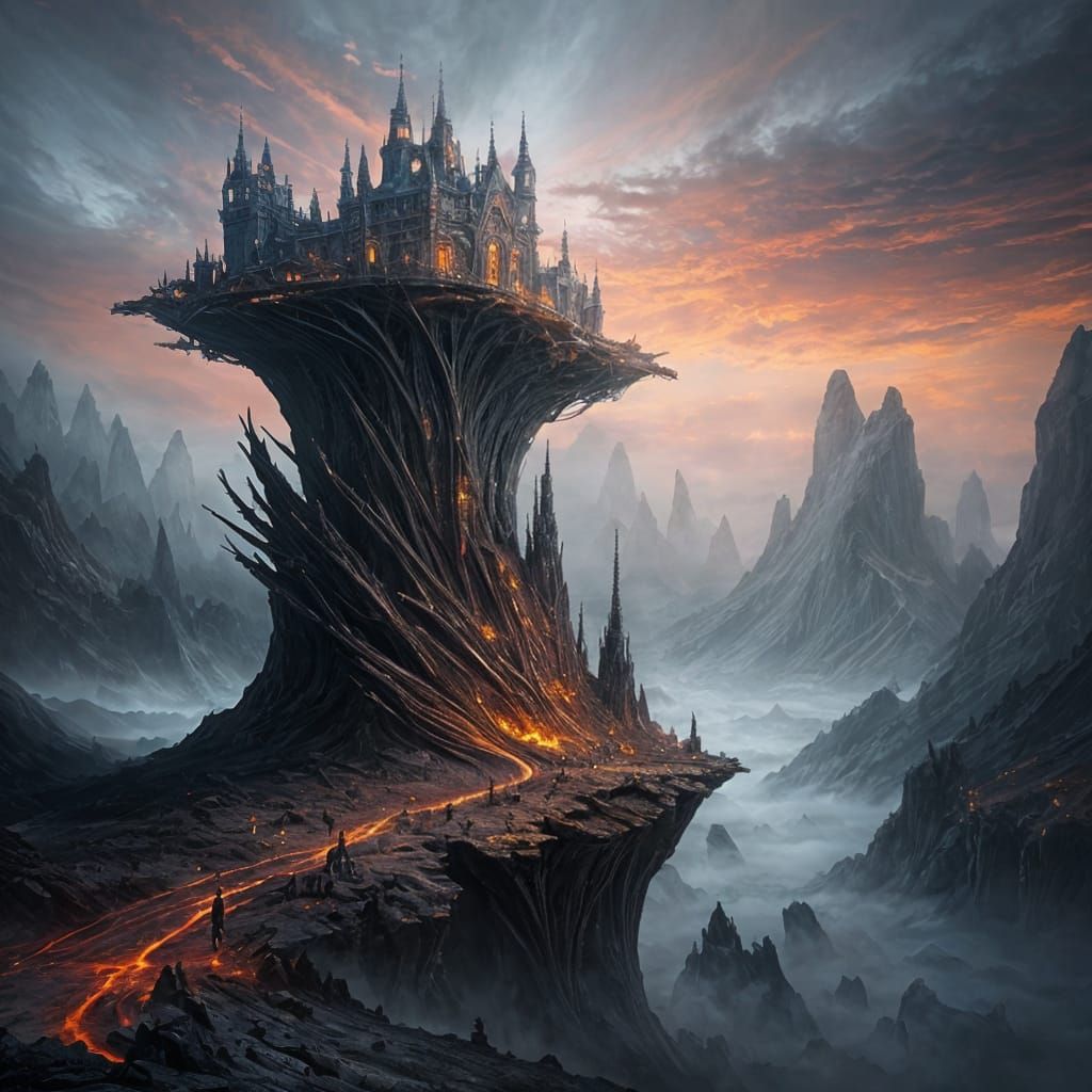 Otherworldly Landscape in Maximalist Digital Painting