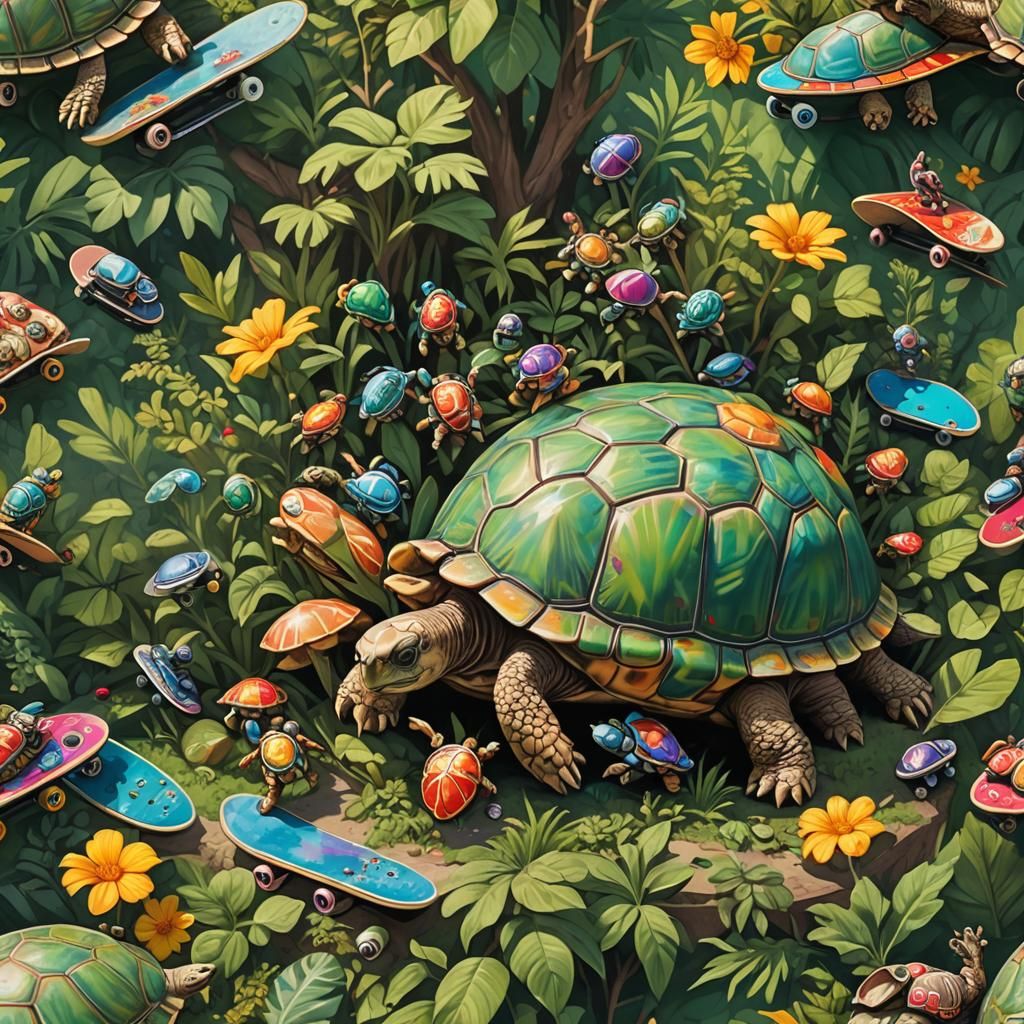 Mutant Skaters Shredding in a Tortoise Shell