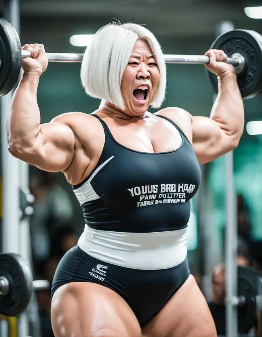 Plus Size FBB Japan Model Lifts Barbell with Passion and Pai...