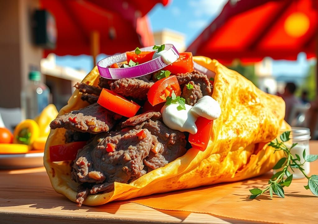 An epic lamb Gyro