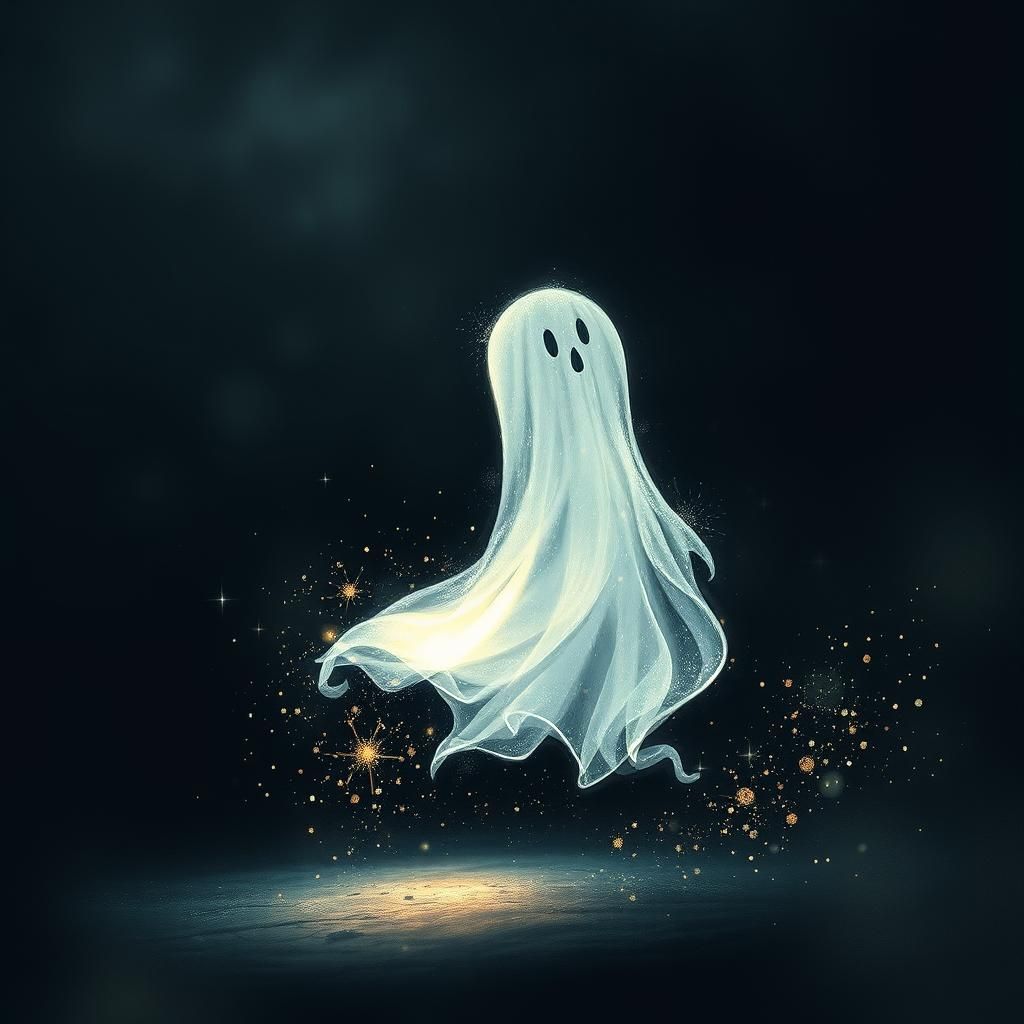 Luminescent Ghost Spirit in Enchanted Realm