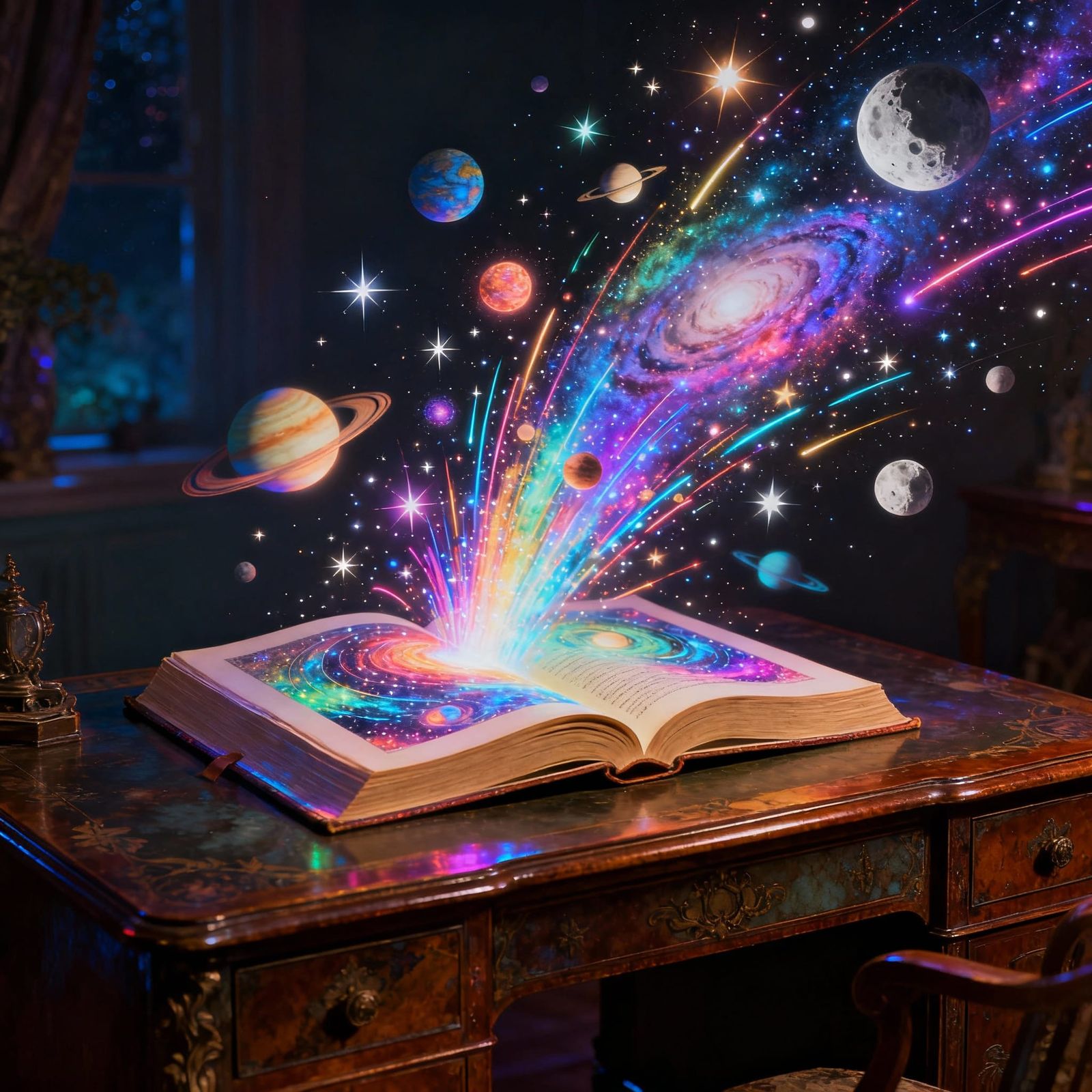Cosmic Book Bursting with Planets and Stars