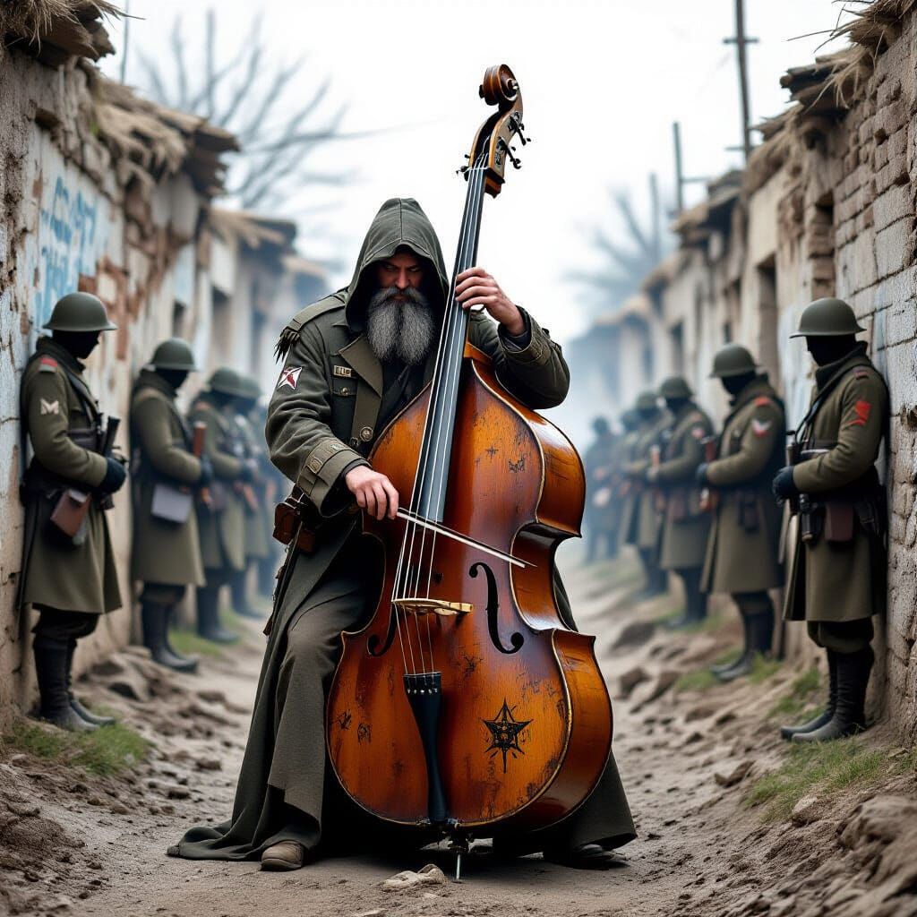 Lich Bassist Plays for Fallen Soldiers in War-Torn Trenches