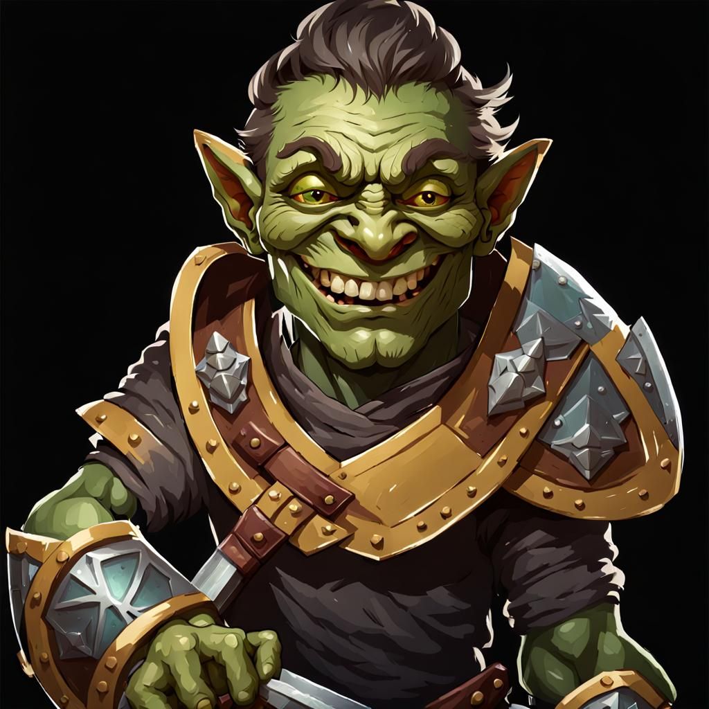 Goblin Warrior with Crossbow and Shield Portrait