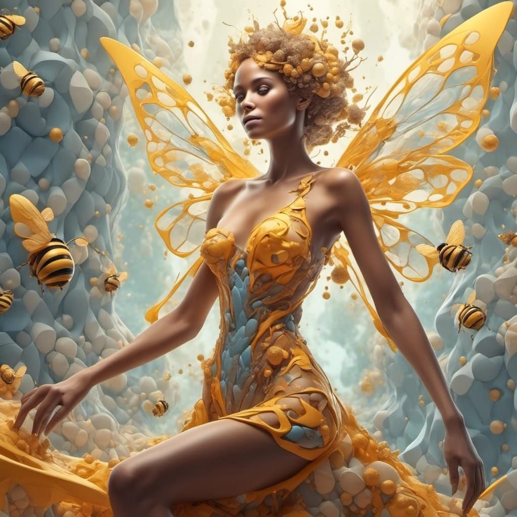 Two Sisters Ride Bee Through Fractal City