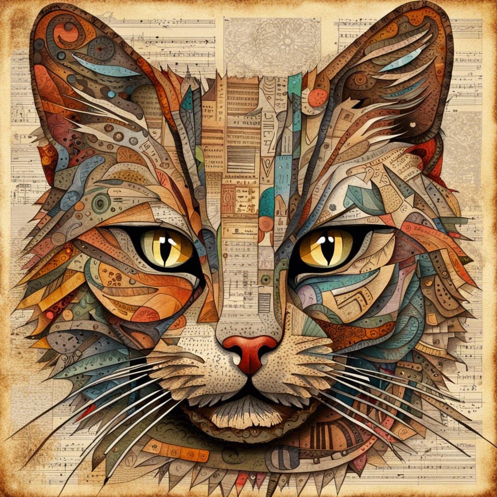 Cat portrait on the papyrus 😻📜