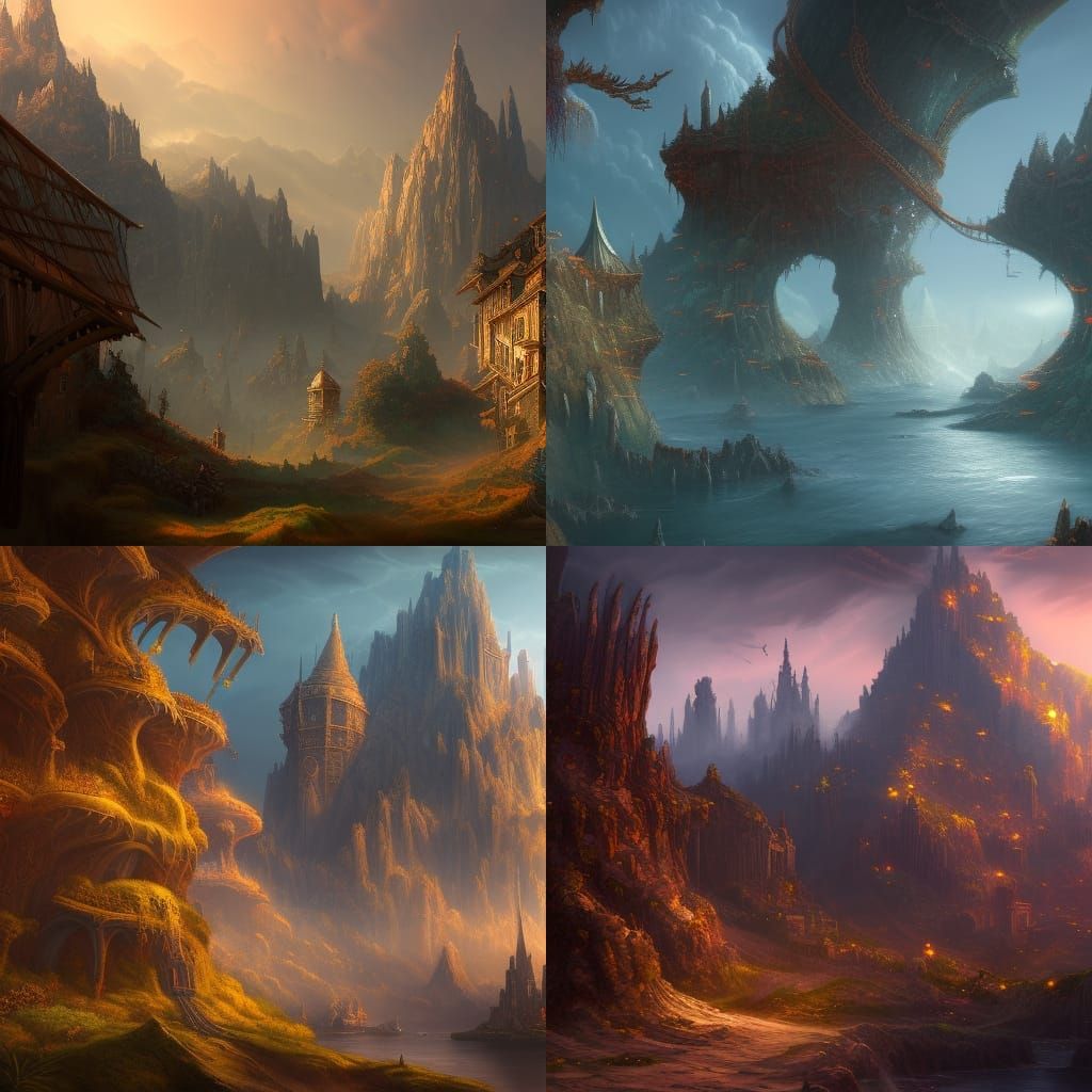 Fantastical Corinori Concept Art in Deep Color