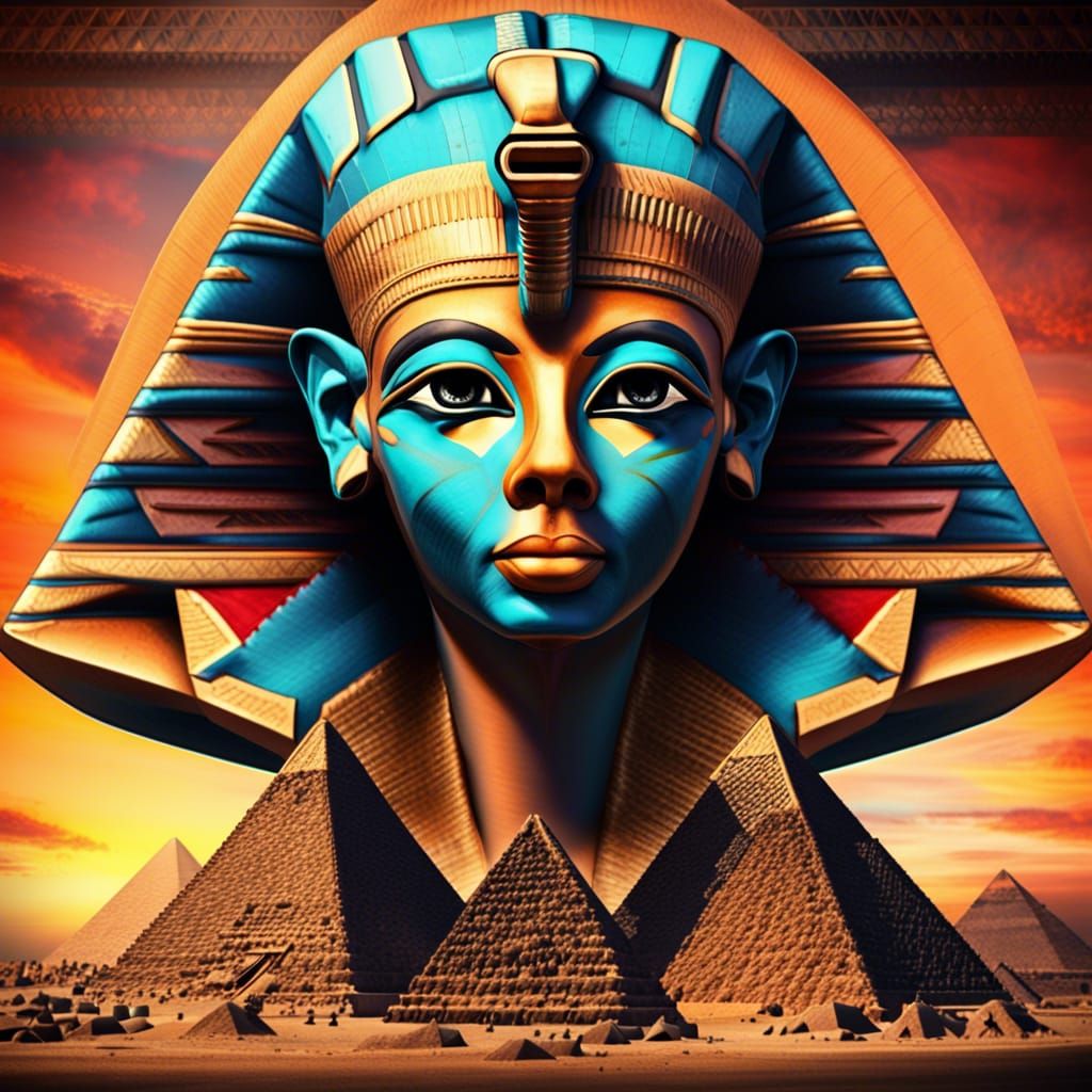 Egyptian Pyramids in Hyperrealistic Style