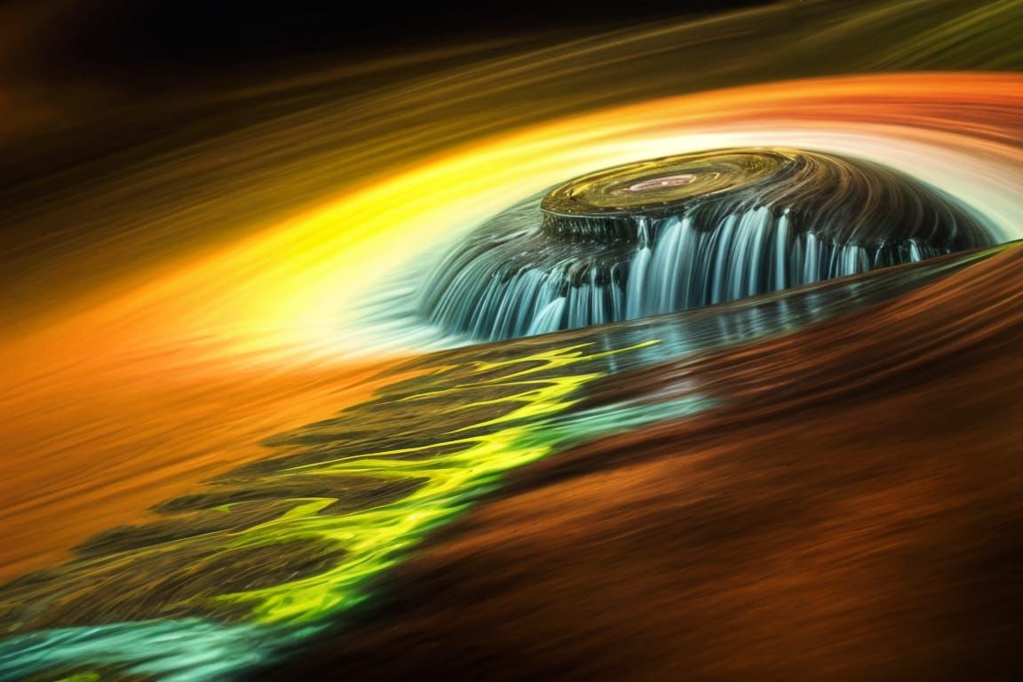 Lush Jungle Waterfall in Detailed Digital Art