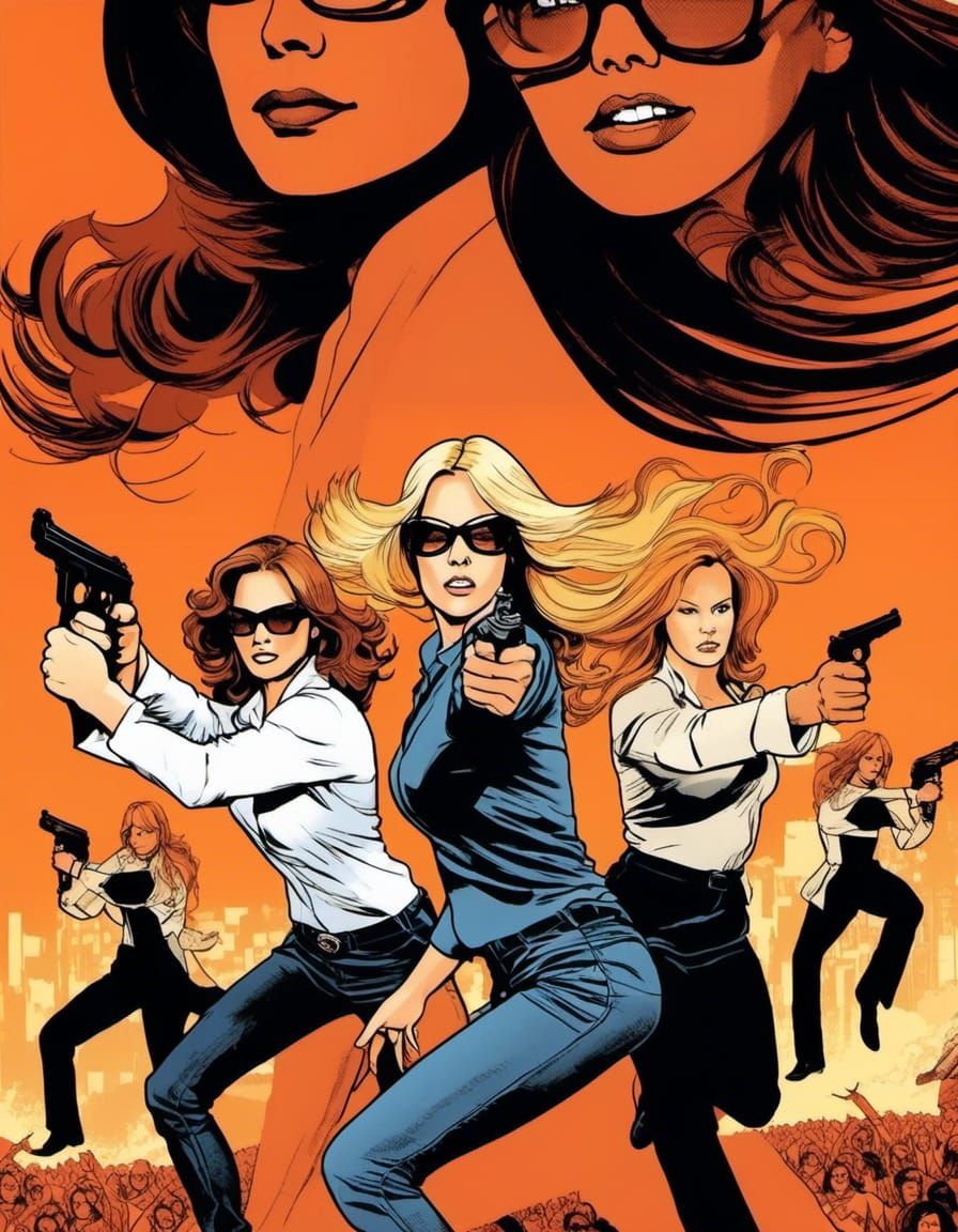 Charlie's Angels: Comic Book Art Movie Poster