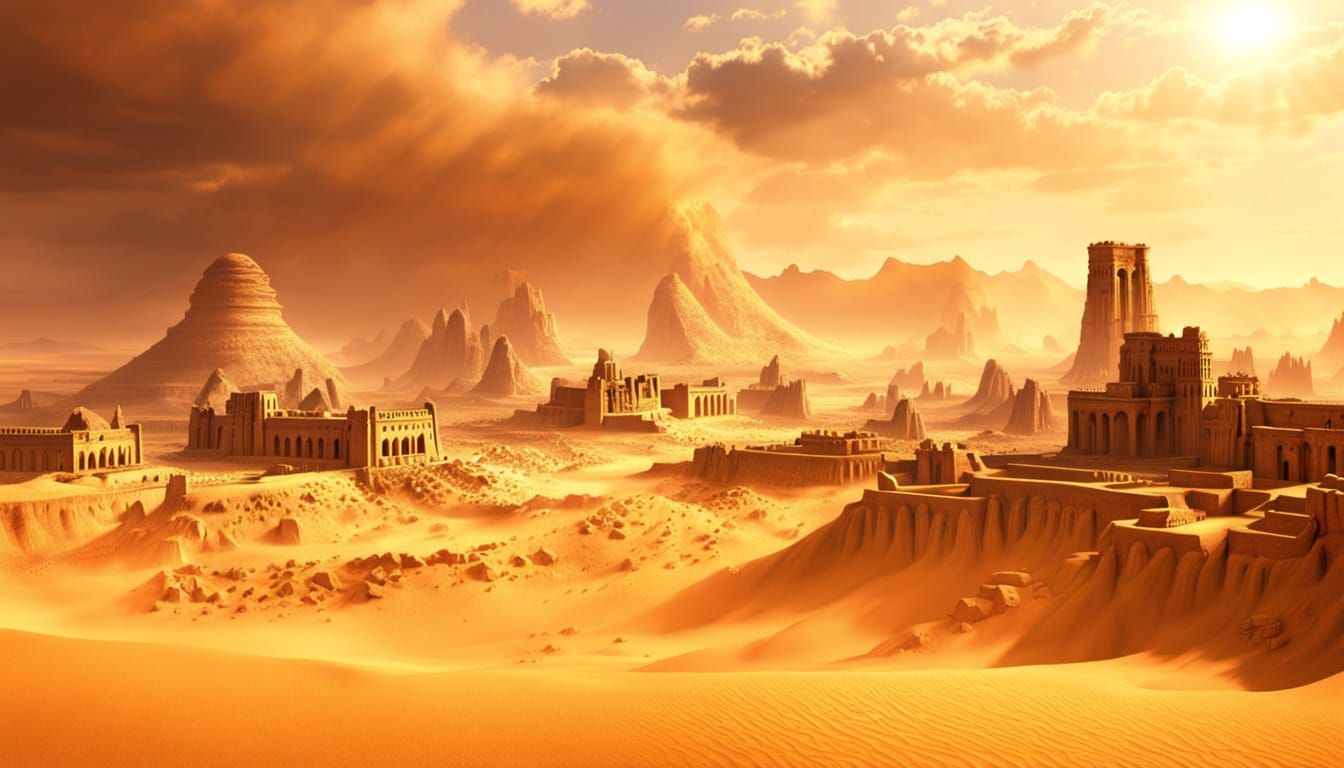 Lost Desert City Emerges from Sandstorm