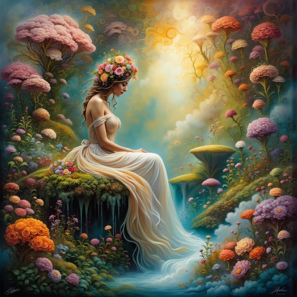 Whimsical Fairy Princess in an Enchanted Woodland Glade