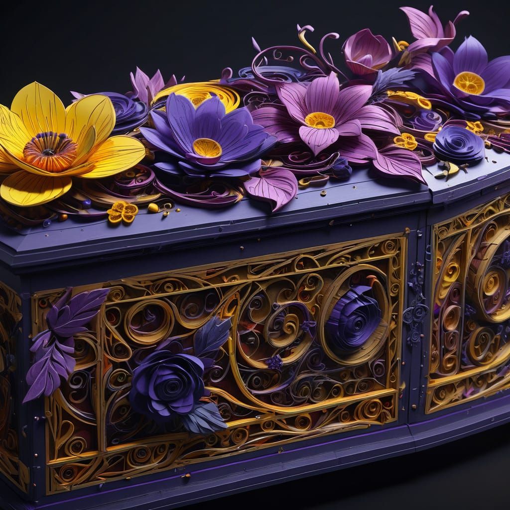 Ornate purple box