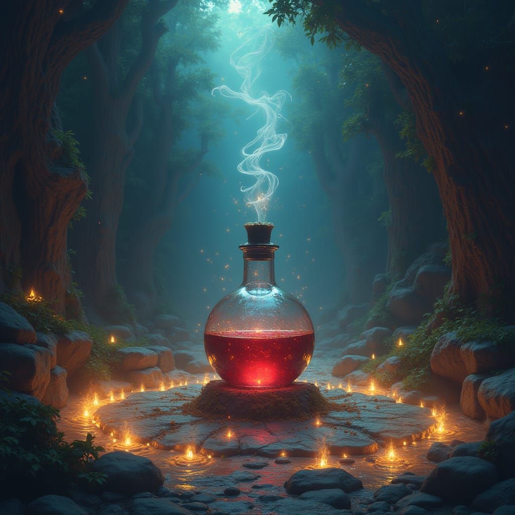 Giant Magical Potions in Extreme Perspective