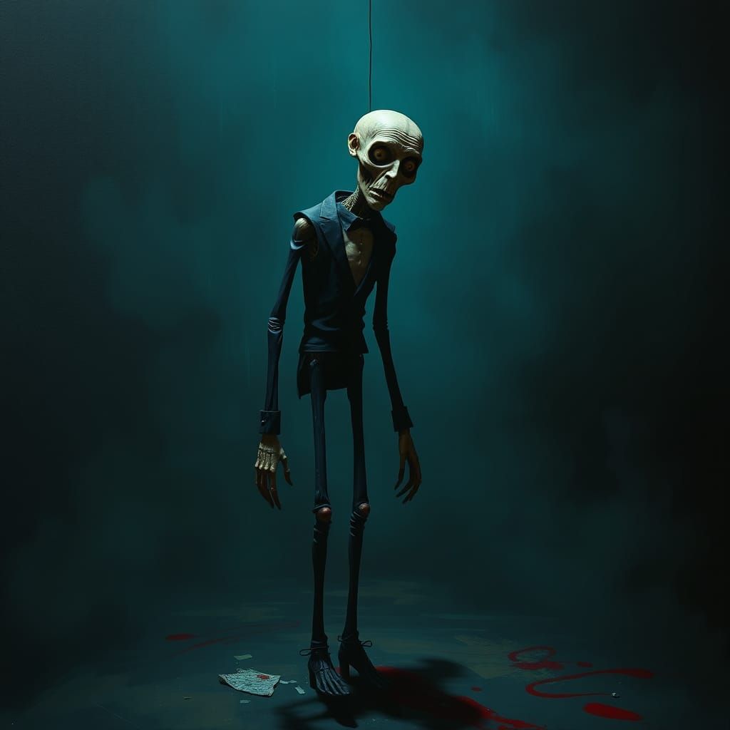 Haunting Figure in Surrealist Dreamscape