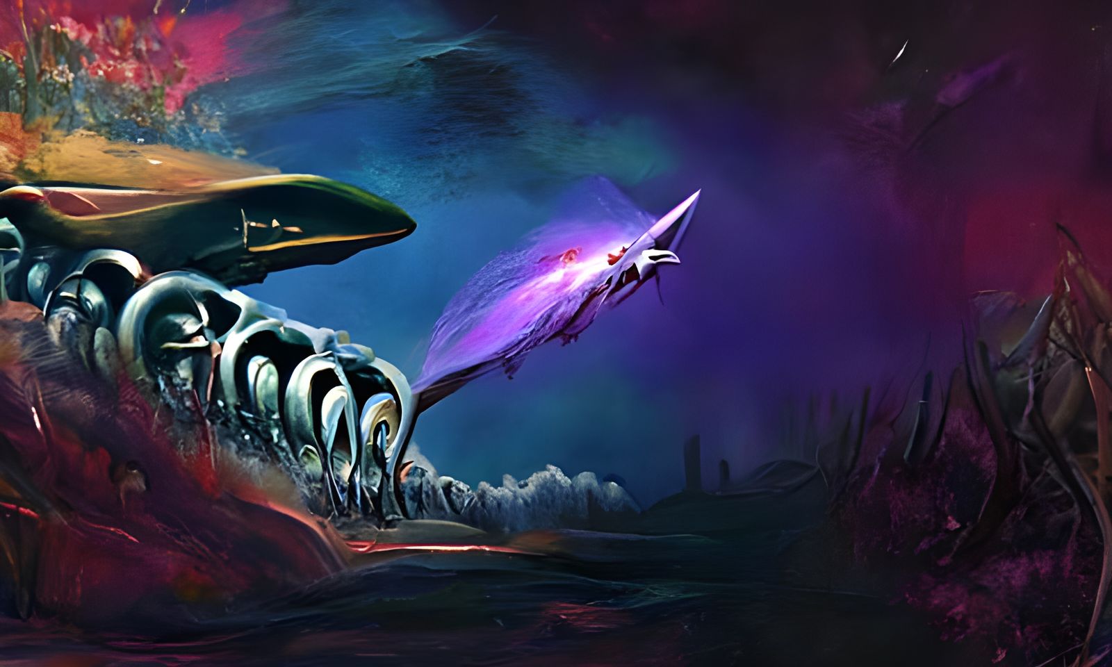 Alien Attack on Space Shuttle in Cosmic Battle