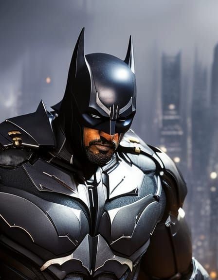 Hypermuscular Batman Arkham Knight: Digital Art