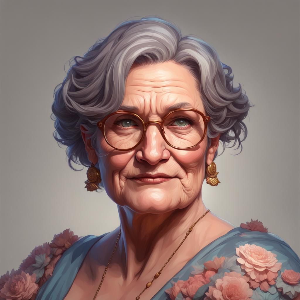 Hyperdetailed Portrait of Mrs. Doubtfire in Unreal Engine