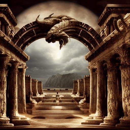 Epic Greek Mythology Digital Matte Painting
